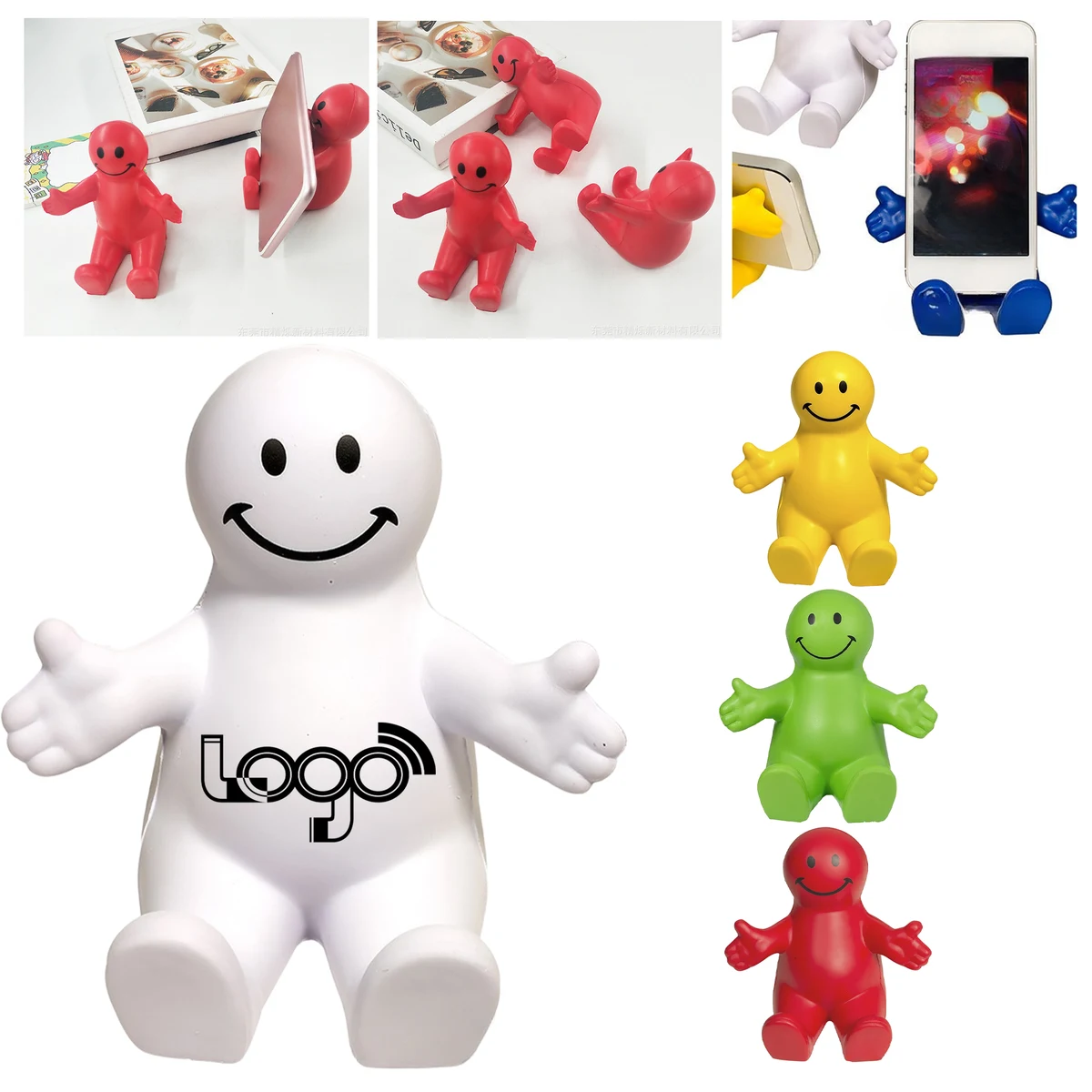 Smiley Foam Phone Holder with Vibrant Colors 1