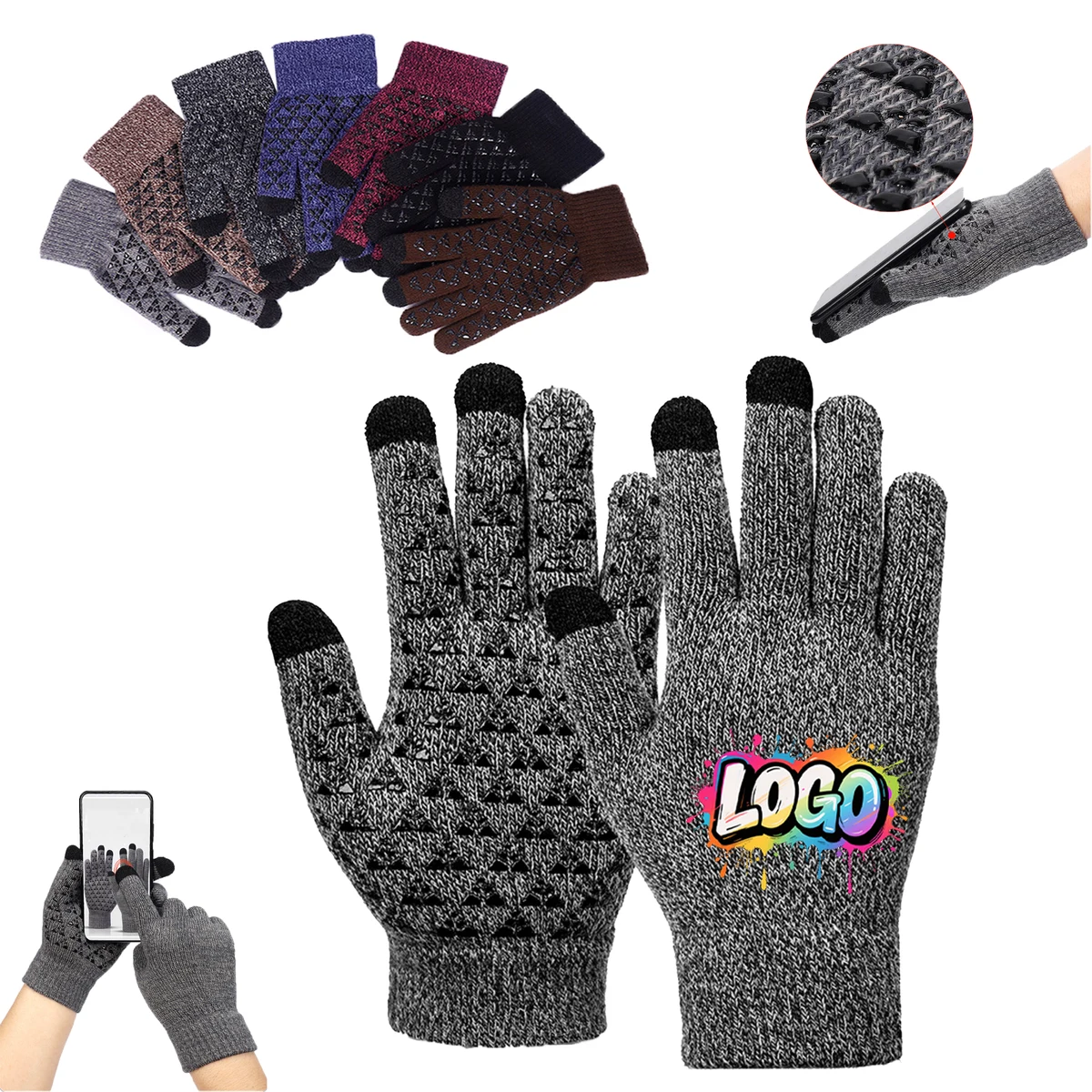 Lightweight Winter Knit Touchscreen Gloves 1
