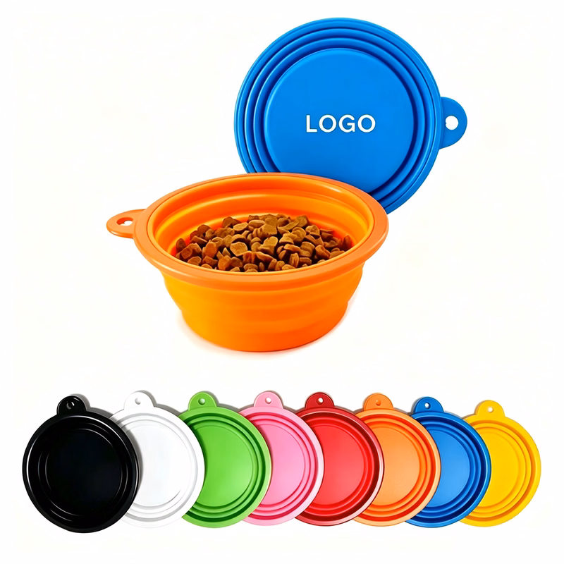 Collapsible silicone pet water bowl (No carabiner)
