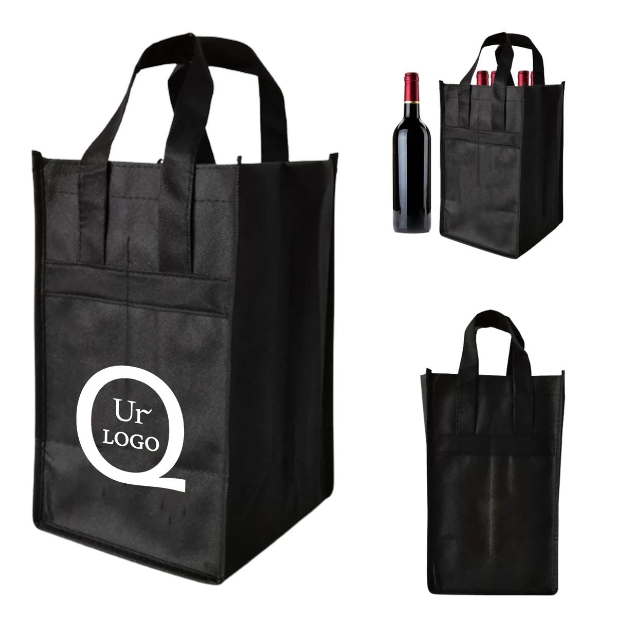 Non-Woven Wine Bottle Tote Bag 1
