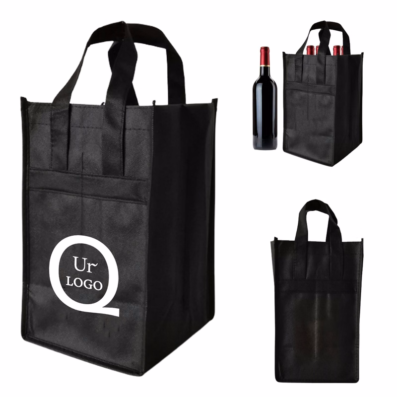 Non-Woven Wine Bottle Tote Bag