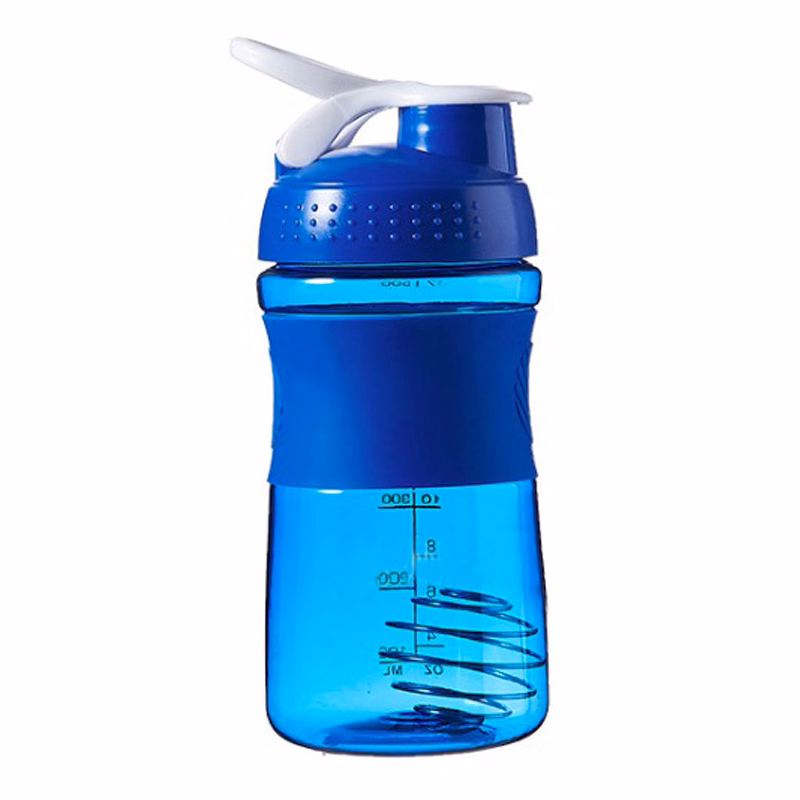 16.9 oz Customized logo sports plastic shaker bottles, protein shaker cup with stainless steel ball