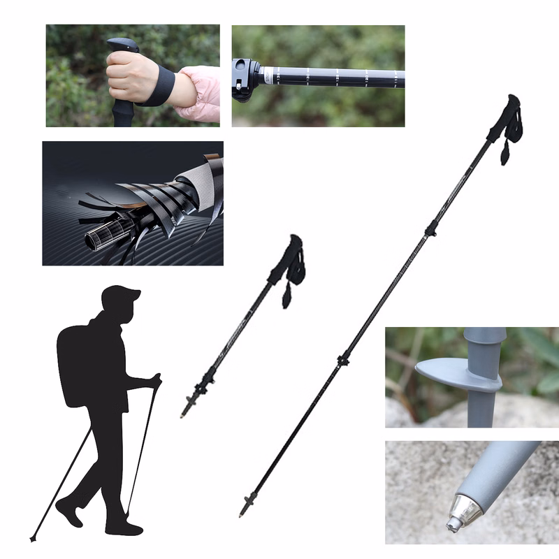 Lightweight Carbon Fiber Trekking Pole With Ergonomic Grip