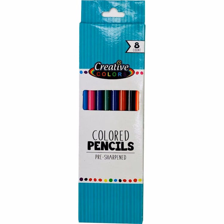 Colored Pencils - Pre-Sharpened 8 Colors