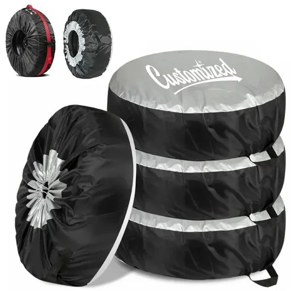 Custom Waterproof Tire Cover Set — Outdoor Vehicle Storage Protection 1