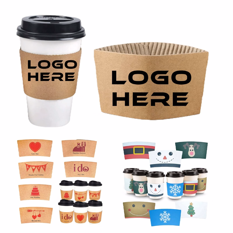 Full Color Customized Paper Coffee Cup Sleeves