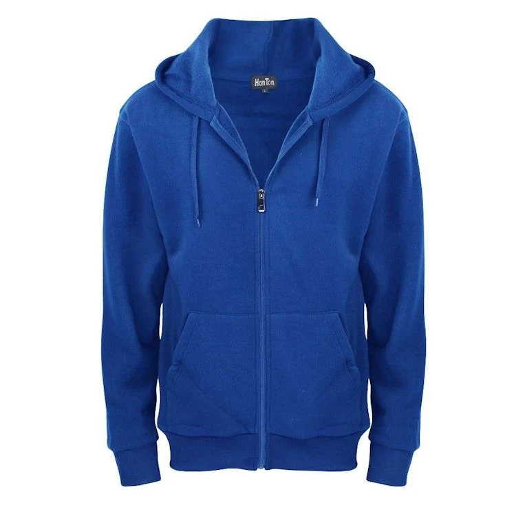 Men's Fleece Full Zip Hoodies - Size Small Royal Blue, custom hoodie or sweatshirt with logo imprint 1