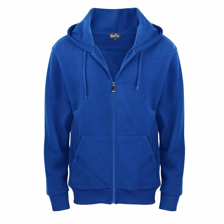 Men's Fleece Full Zip Hoodies - Size Small Royal Blue