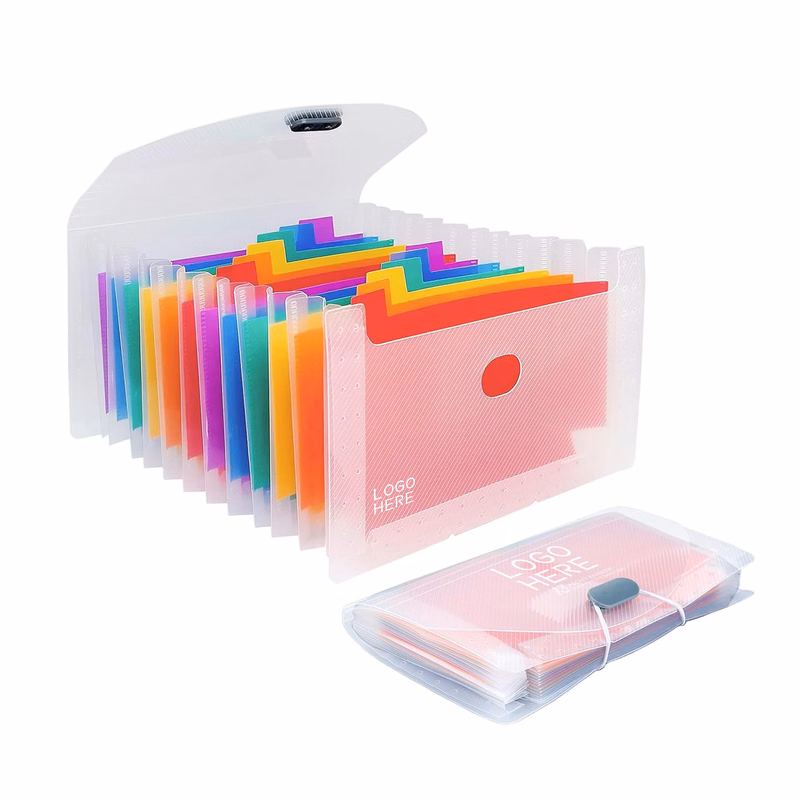 Pocket File Folder with Colored Tabs