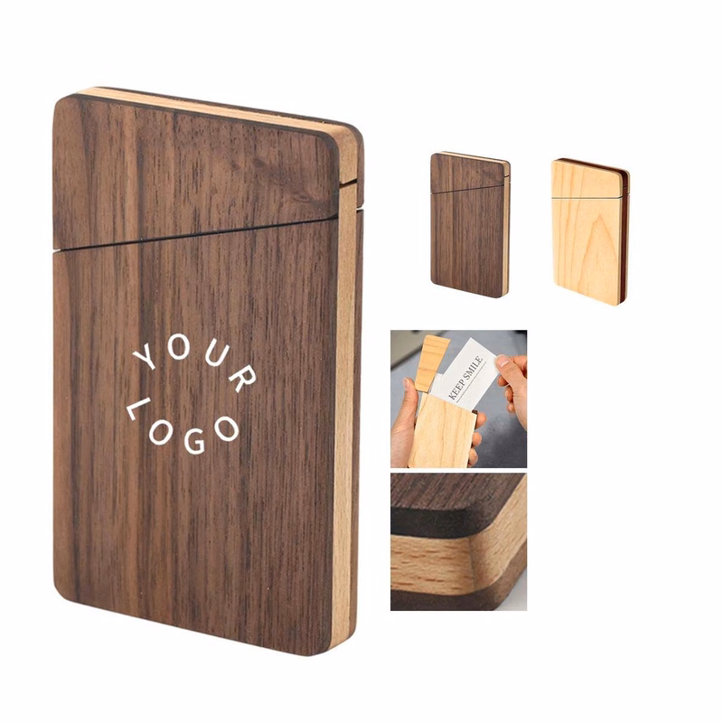 Solid Wood Card Case with Elegant Natural Texture