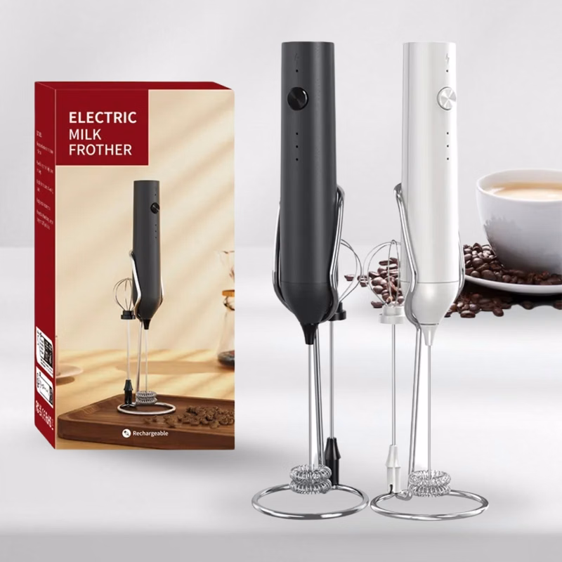 CafePro Electric Milk Frother – Rechargeable with 3 Speed Settings