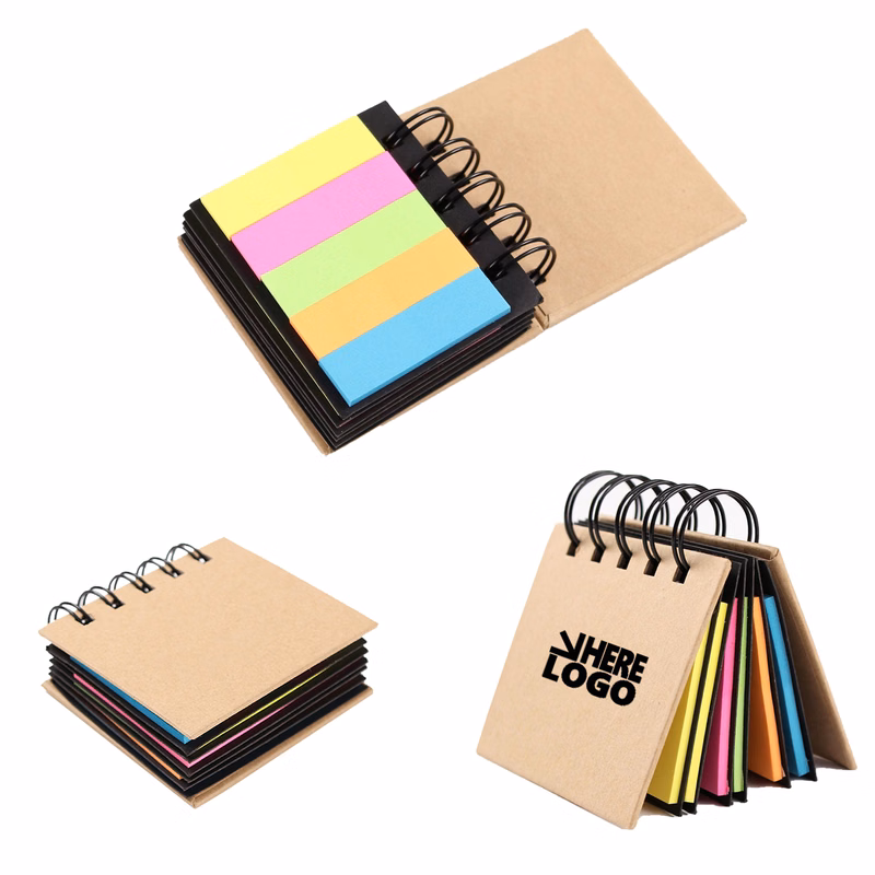 Colorful Sticky Notes Spiral Notebook
