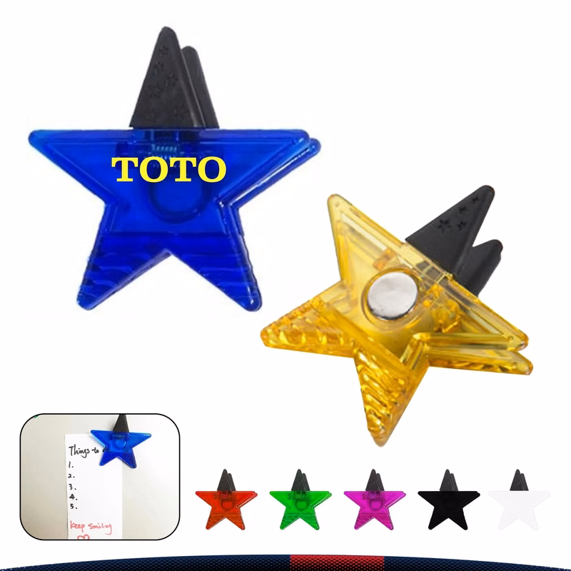 Jumbo Size Star Magnetic Memo Clip w/Strong Grip