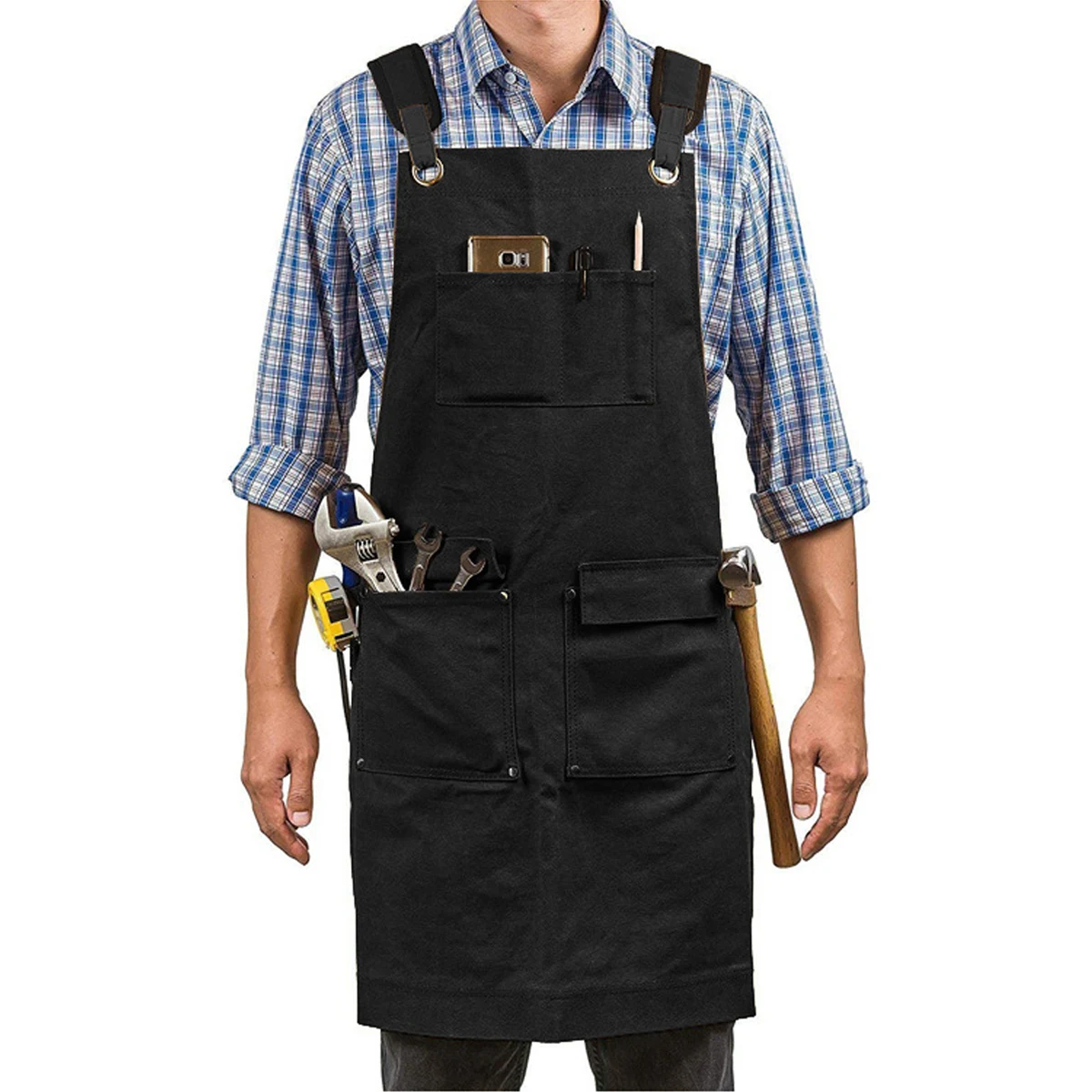 Canvas Woodworking Aprons with pockets 1