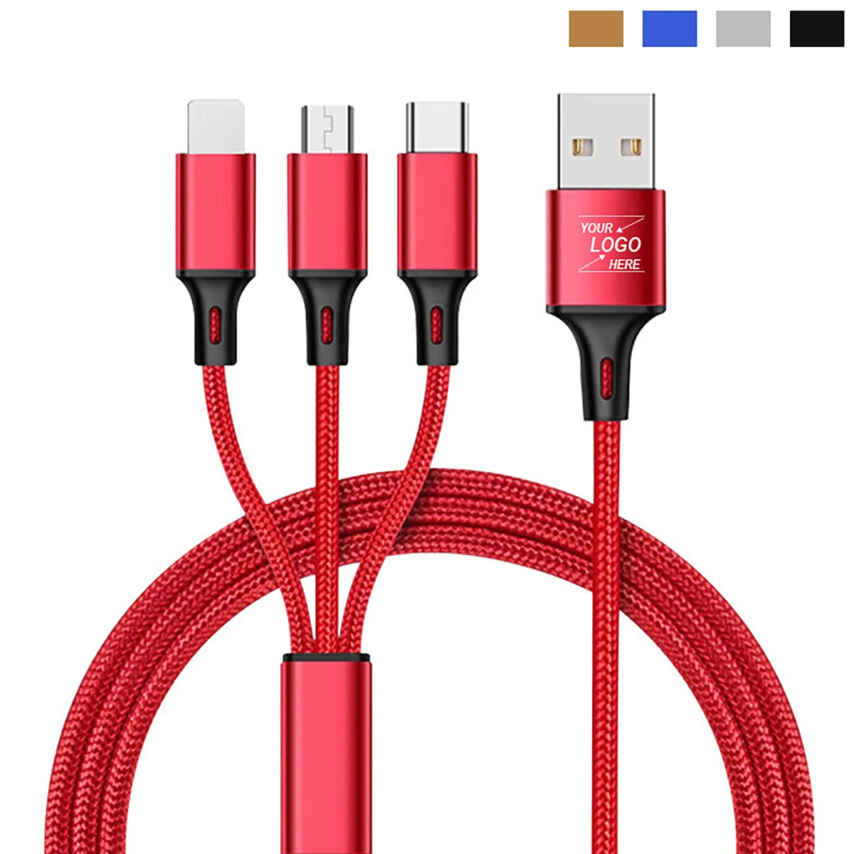 2A 3-in-1 Multi-Device Charging Cable 1