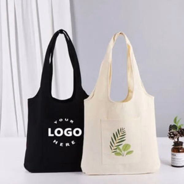 Cute Line Bear Printing Printed Cotton Canvas Bag