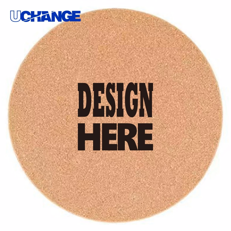 Round Cork Beverage Coaster Mat