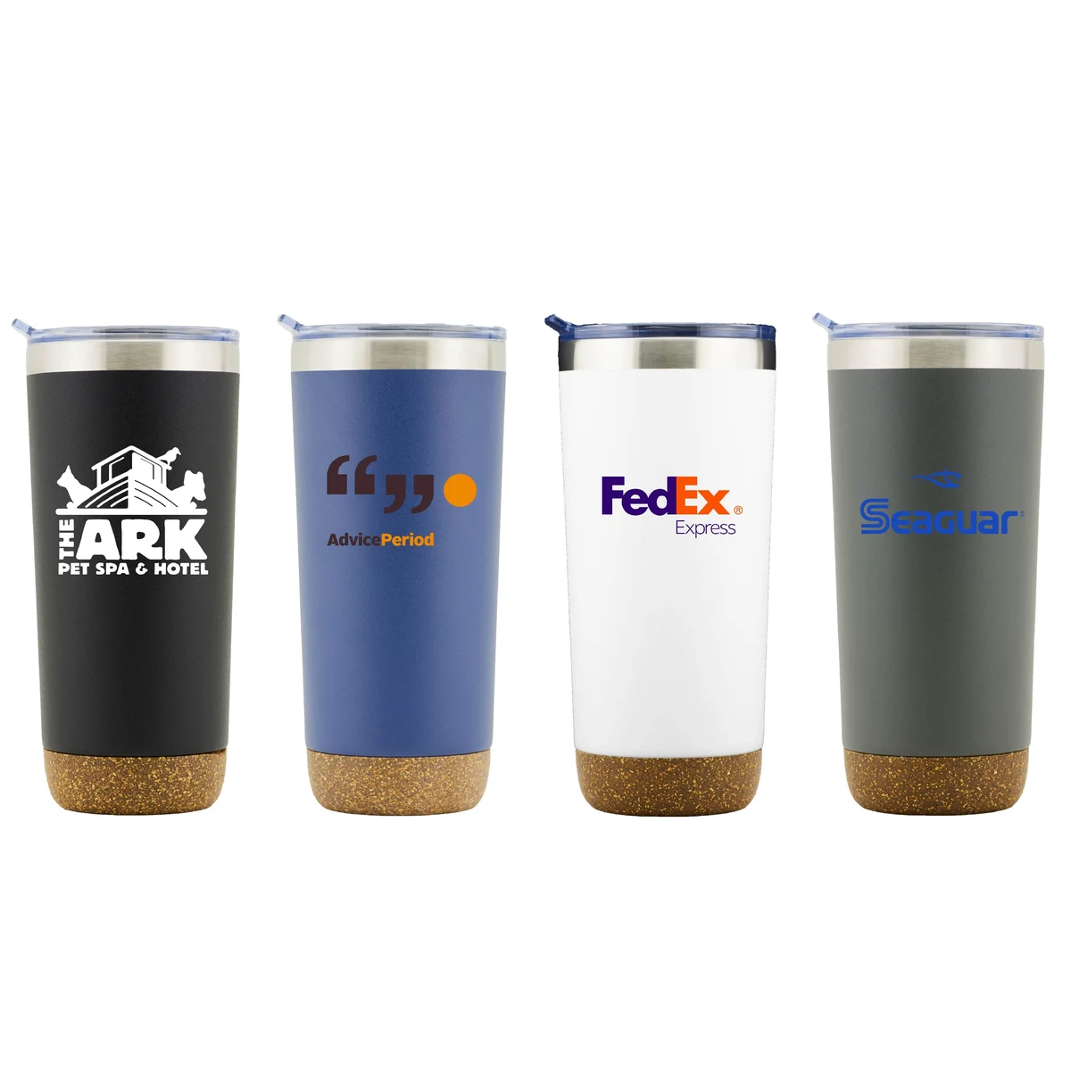 Marin 22 Oz. Double Wall SS VI Tumbler w/Cork Bottom (Gray) 1