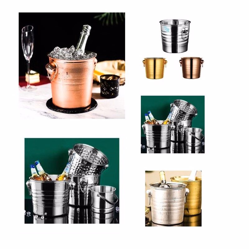 5L Stainless Steel Insulated Ice Buckets With Handles