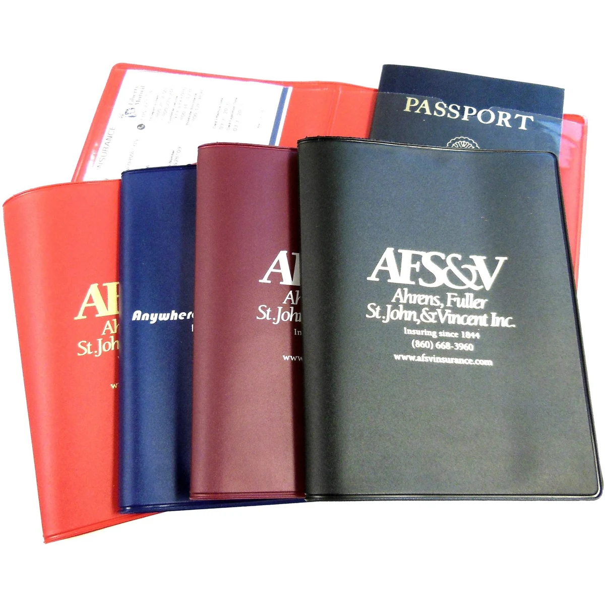 Bi-Fold Insurance/Passport Case (2 Clear Pockets Inside) 4 5/8" x 6 1/8" 1