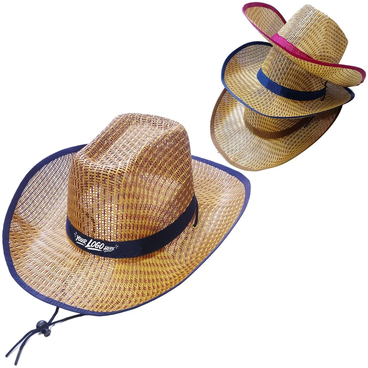 Curled Brim Straw Cowboy Hat For Summer Travel 1