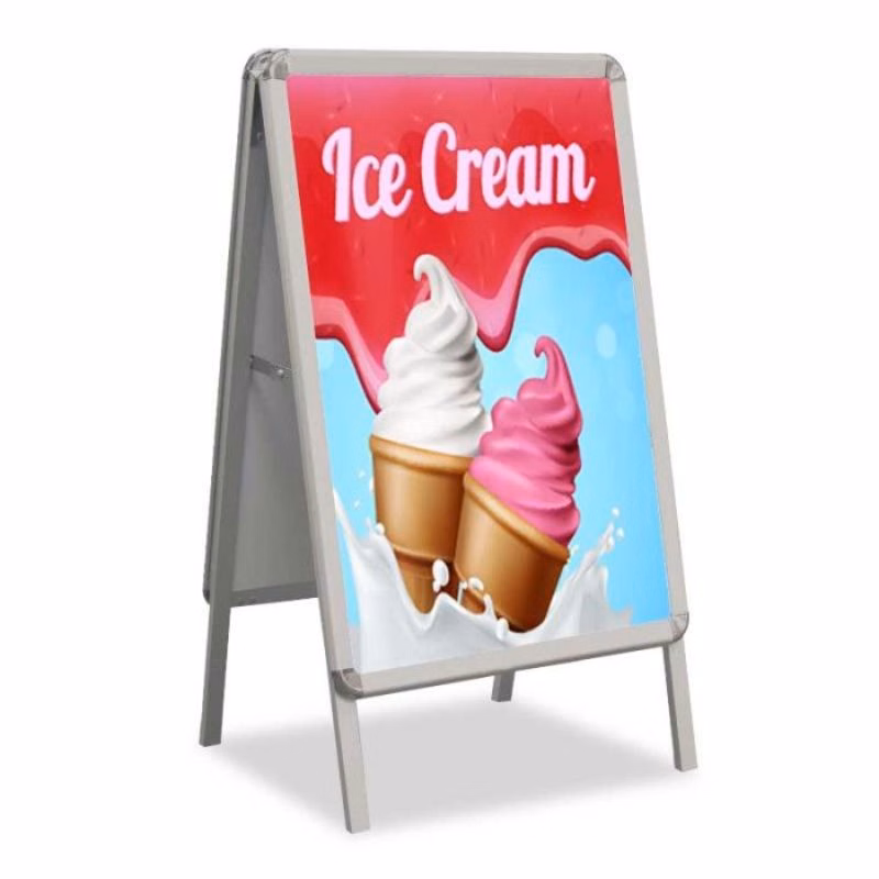 Ice Cream Pre Printed cafe advertisingA-Frame Multicolor