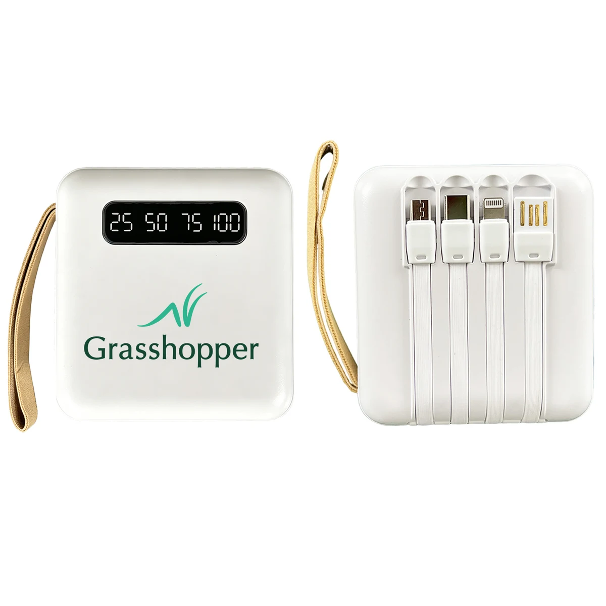 5,000 mAh Power Bank with LED Screen and Built-In Cables 1