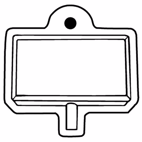 Sign w/Center Post Key Tag - Spot Color