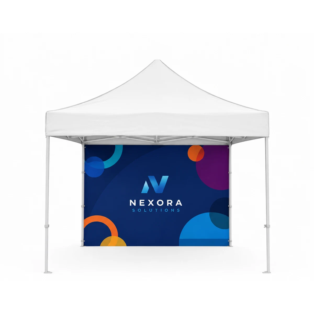 10x10 Single Sided Canopy Full Backwall 1
