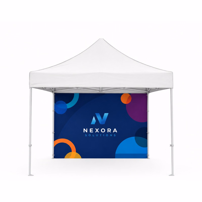 10x10 Single Sided Canopy Full Backwall