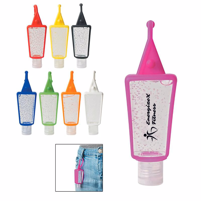 1 OZ. HAND SANITIZER IN SILICONE HOLDER
