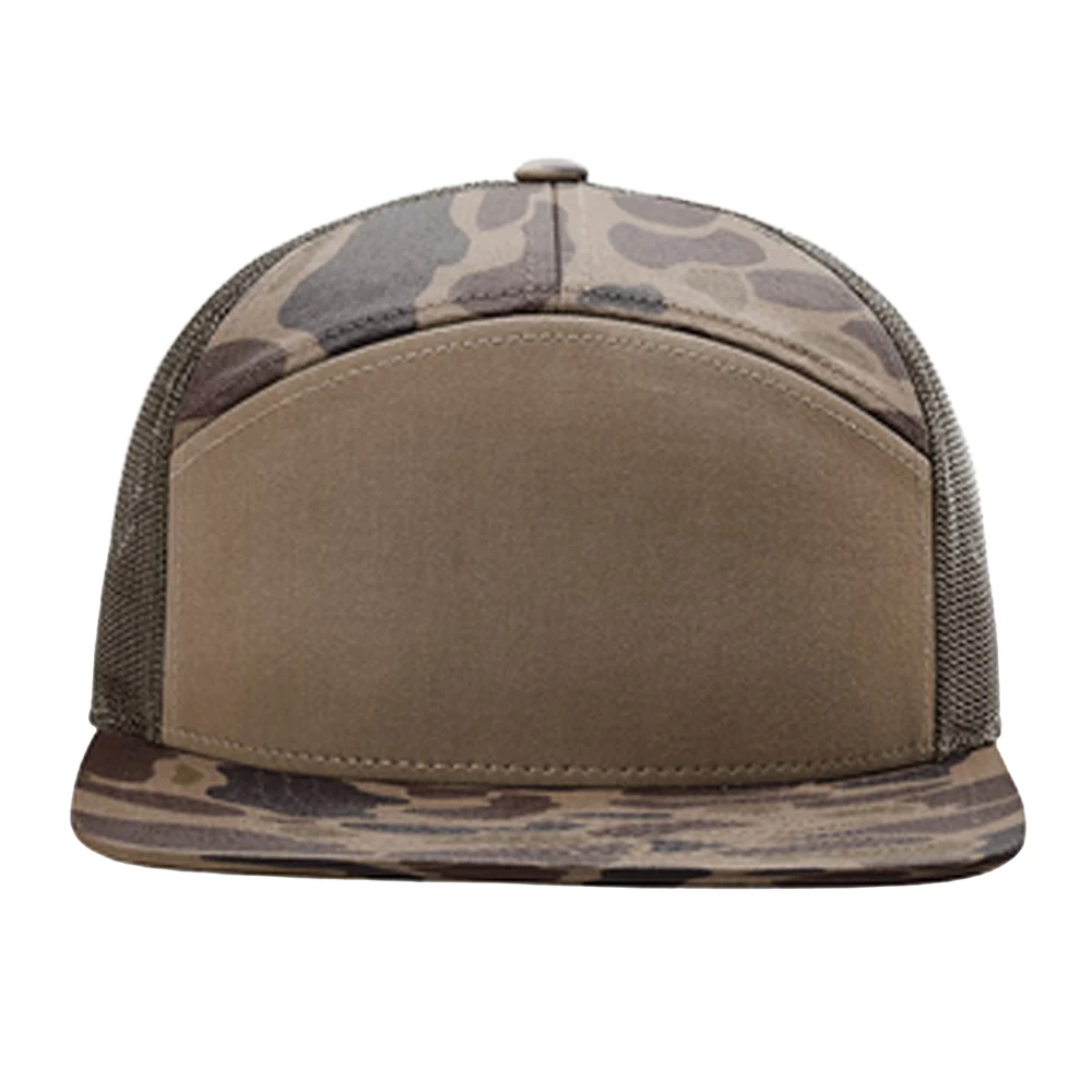 Richardson Printed 7-Panel Flat Bill Trucker Cap 1