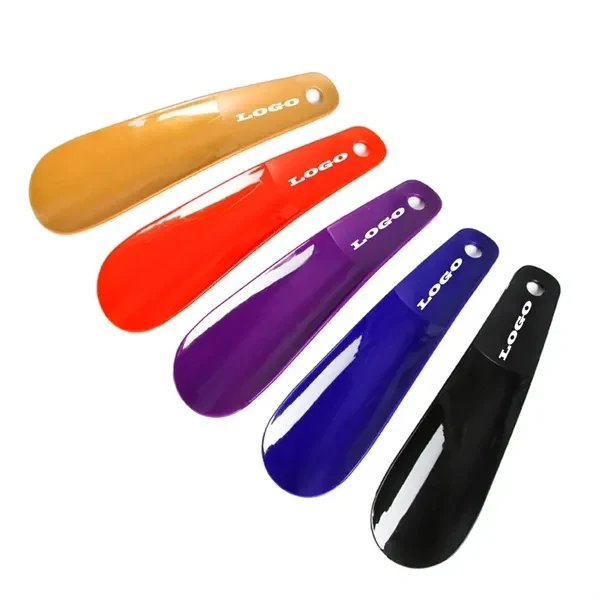 Custom 6.3 Inch Lightweight Plastic Shoehorn with Hanging Loop — Travel & Home Essential 1