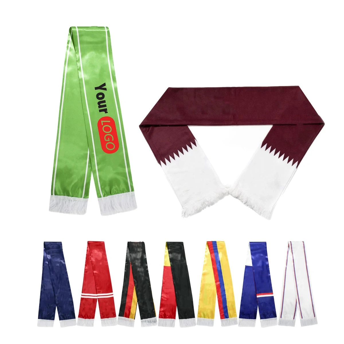 Custom Team Spirit Knitted Scarf with Fringe 1