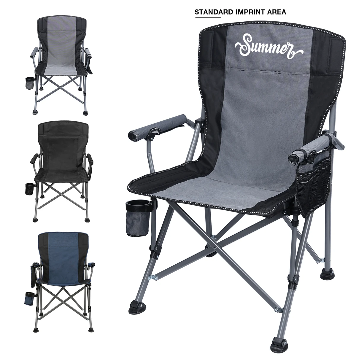 Portable Folding Camping Chair Holds 350lbs For Outdoors 1