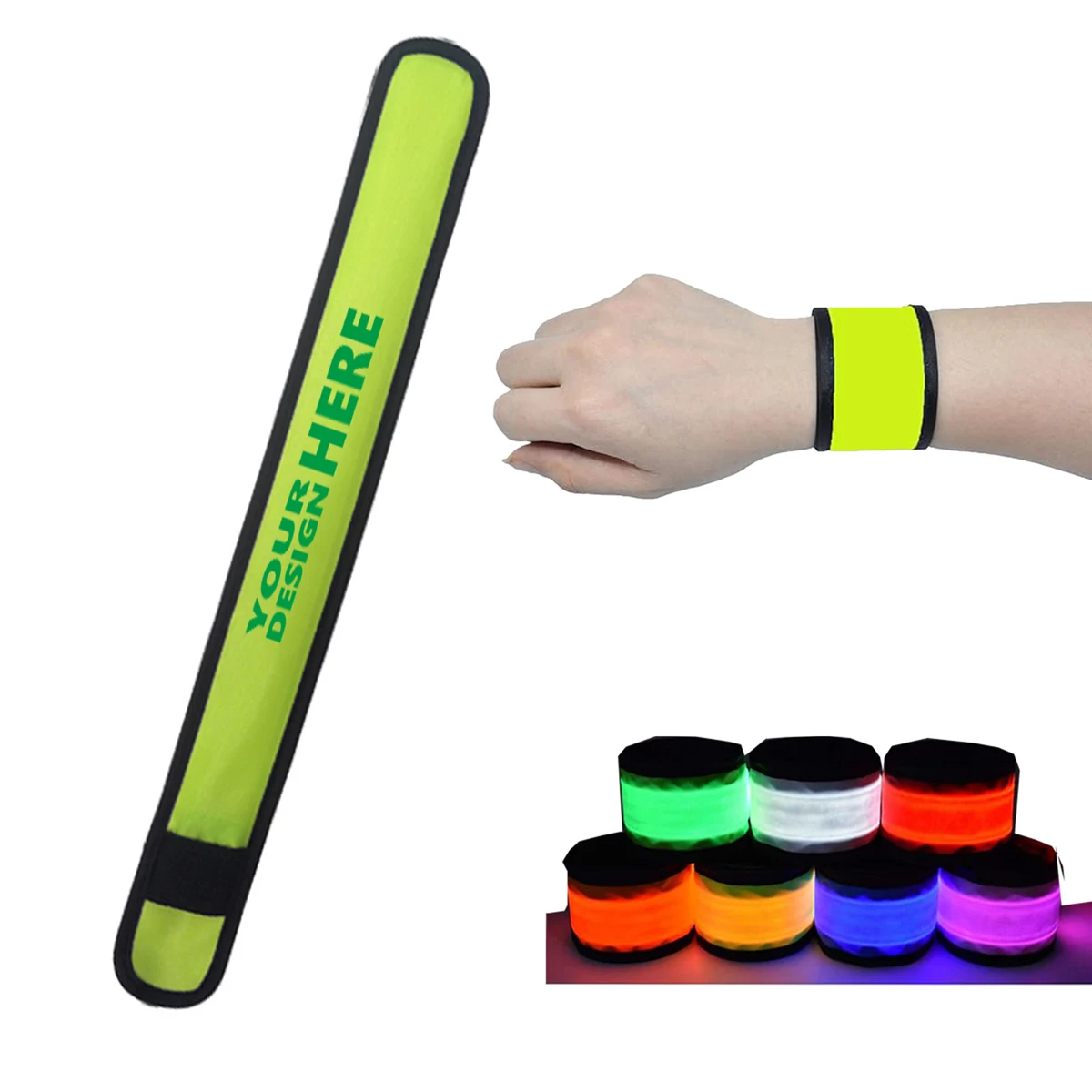 LED Light-Up Slap Bracelets - Night Visibility 1