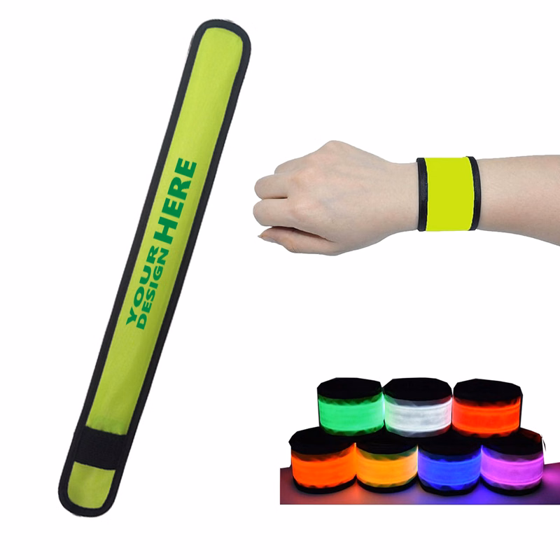 LED Light-Up Slap Bracelets - Night Visibility