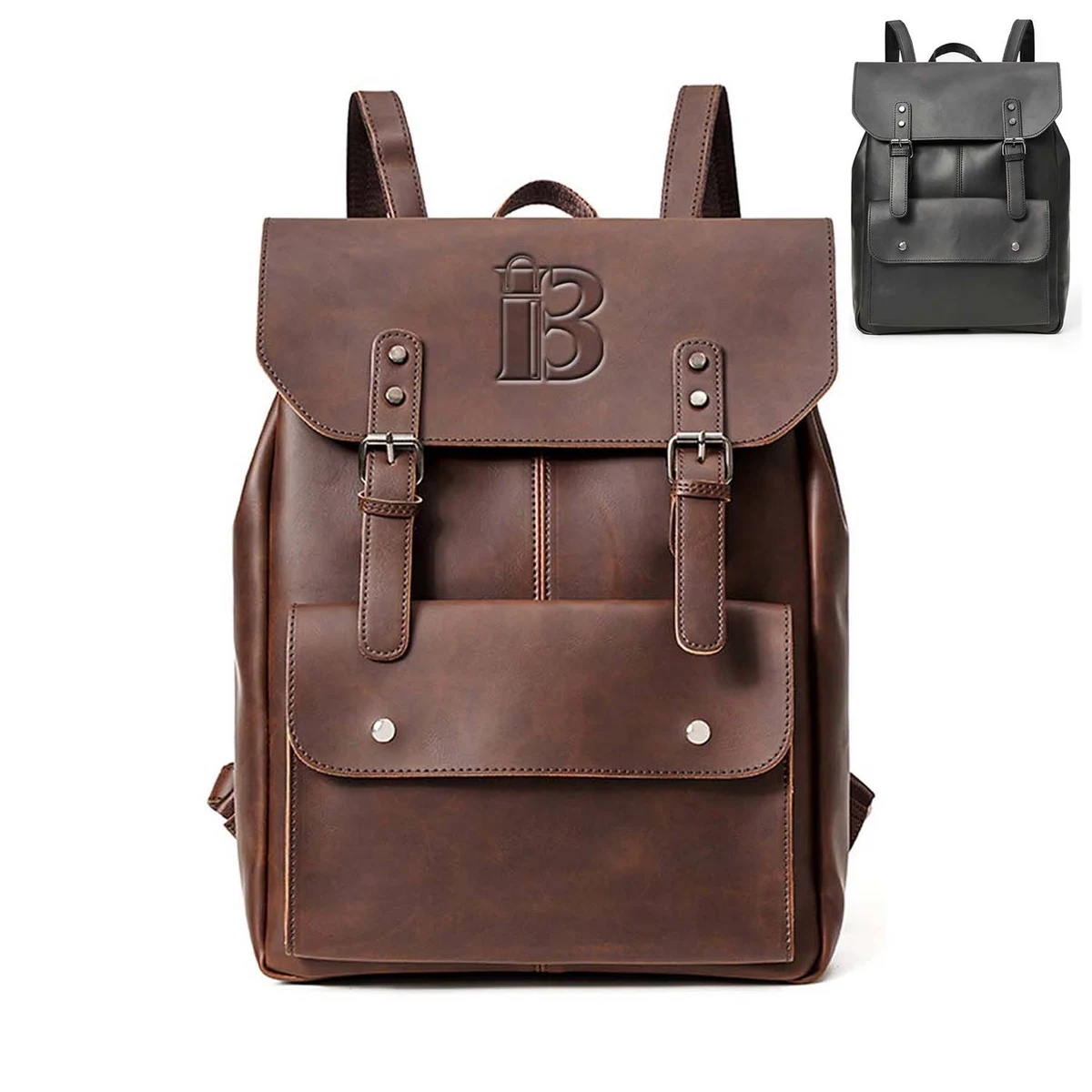 PU Leather Crossbody Backpack Shoulder Bag 1