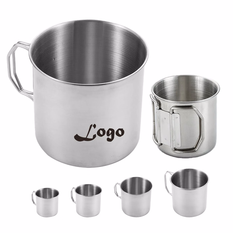 Stainless Steel Folding Handle Mug