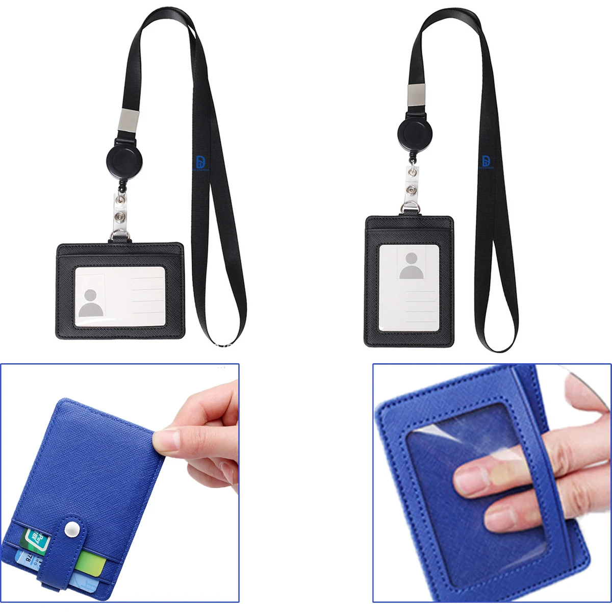 Badge Holder with Adjustable Retractable Lanyard 1