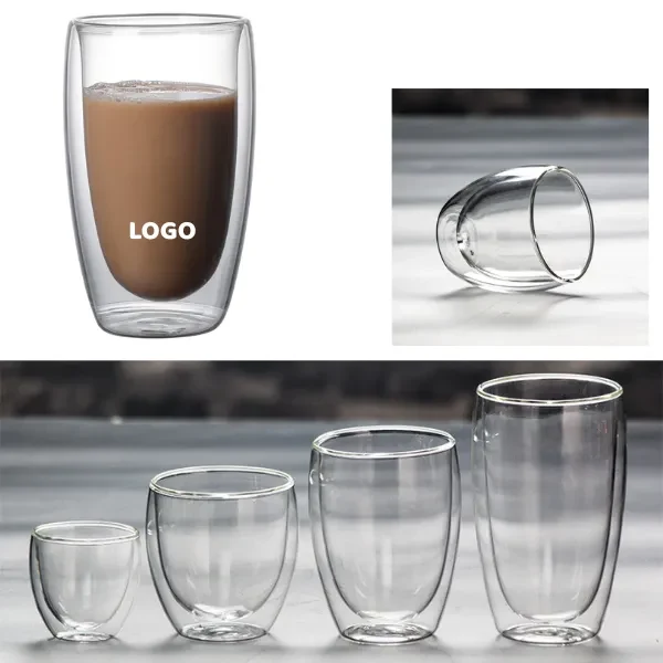 Double Wall Insulated Borosilicate Glass Cups 100/250/350/45 1