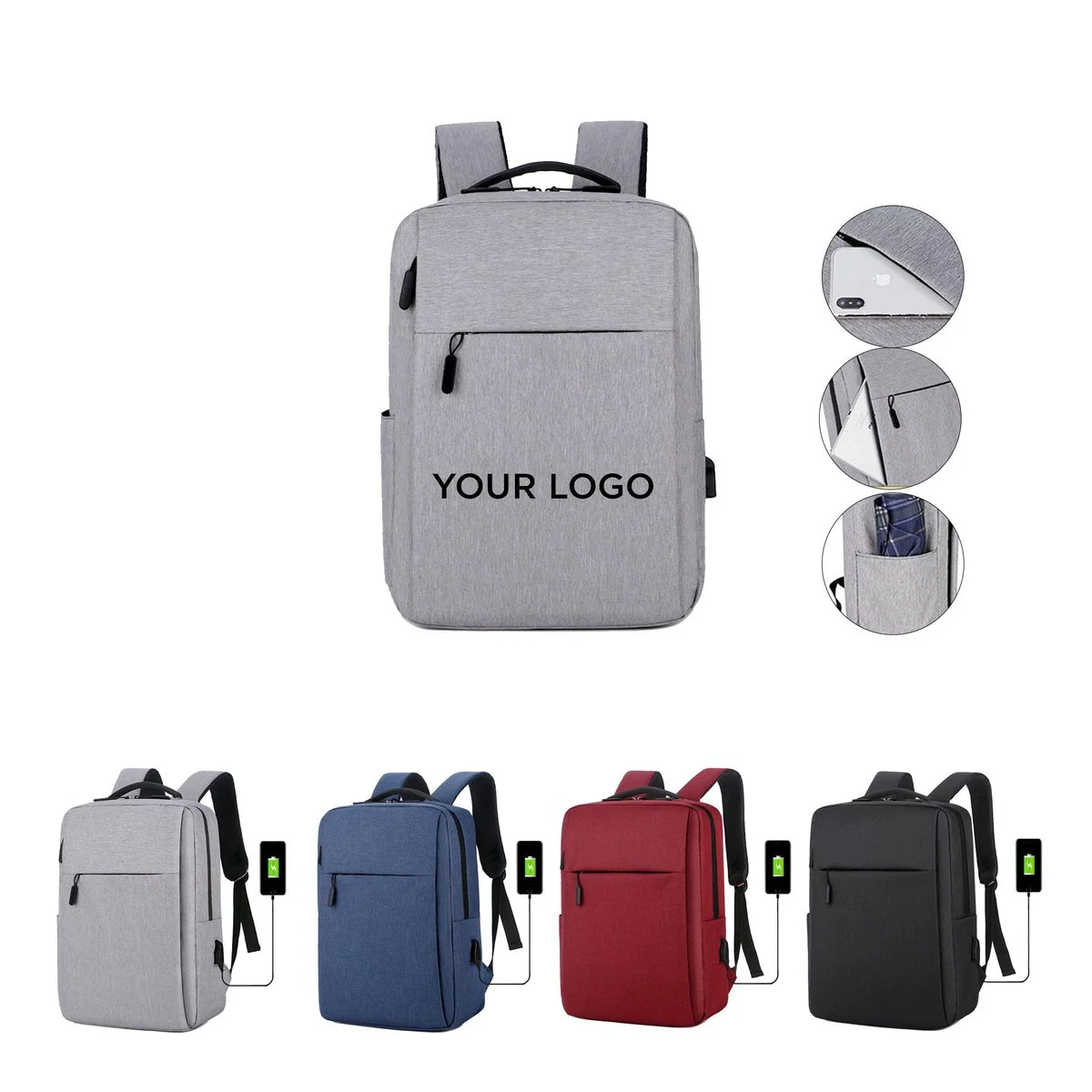 Business Travel Backpack With USB Port 1