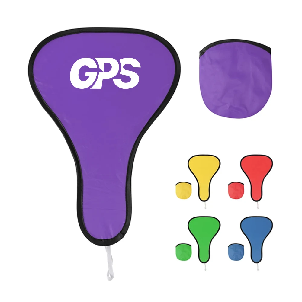 Foldable Nylon Hand Fan W/ Pouch 1