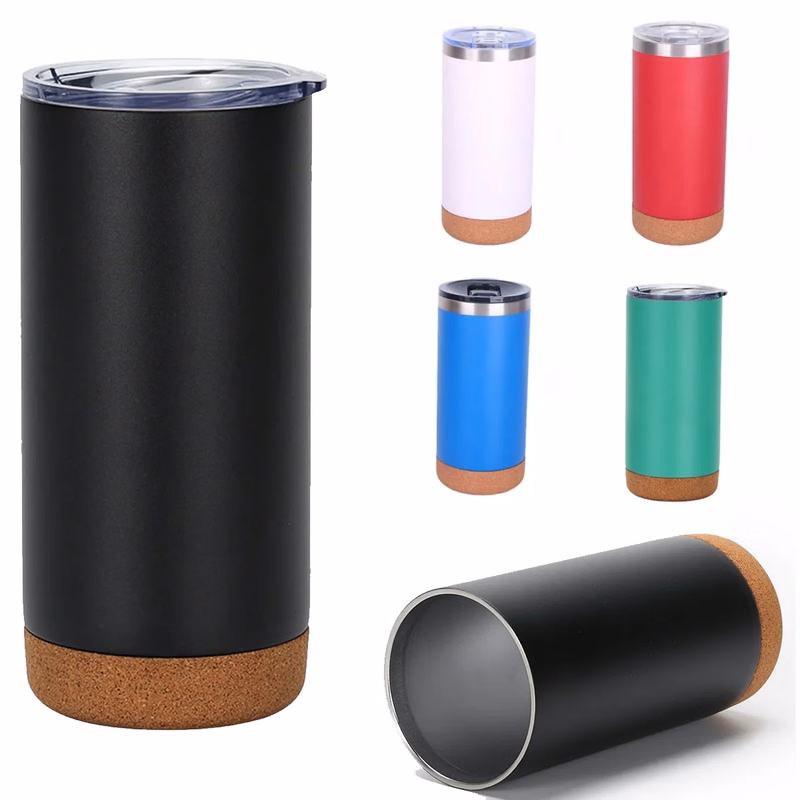 16 OZ. Travel  Insulated Coffee Tumblers with Cork Bottom