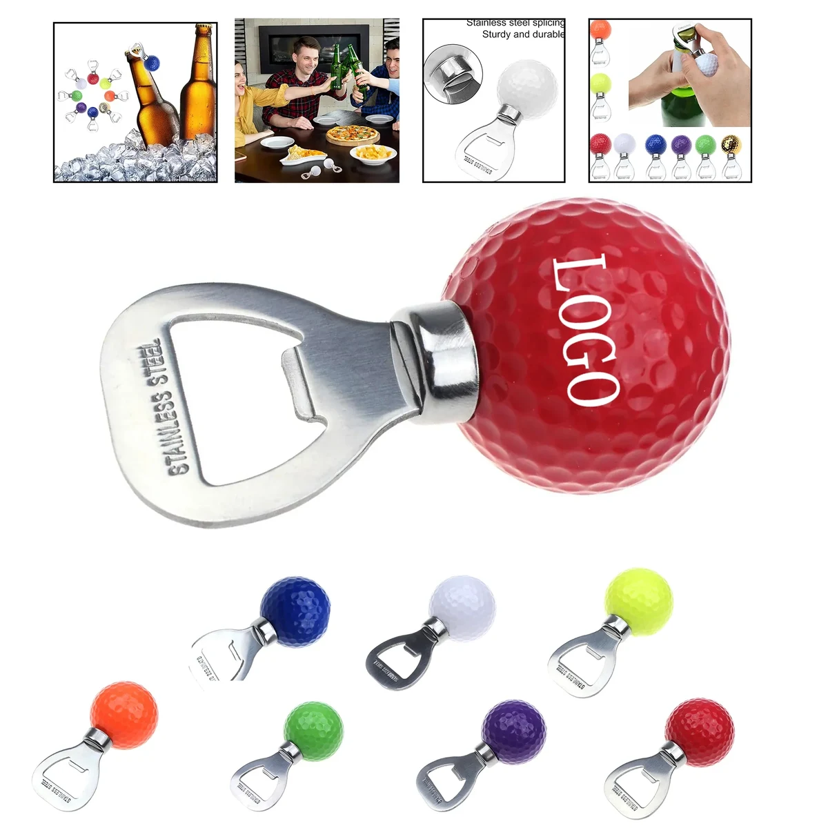 Stainless Steel Golf Bottle Opener 1