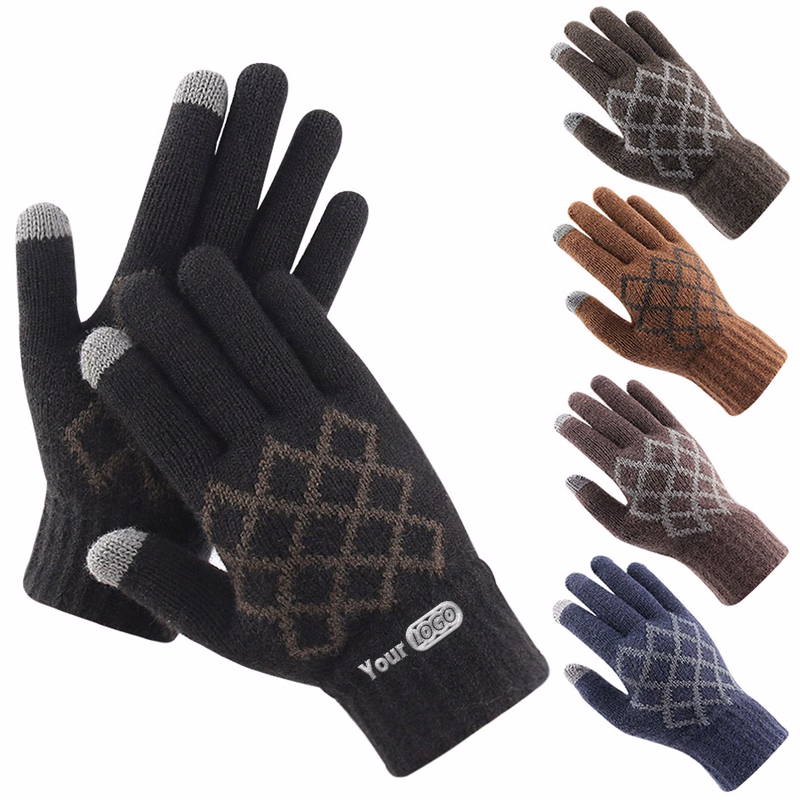 Men's Fleece-Lined Touchscreen Gloves
