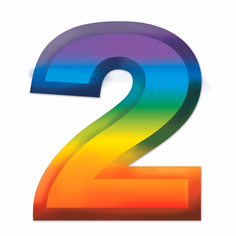 Multi Color Plastic 3-D Number