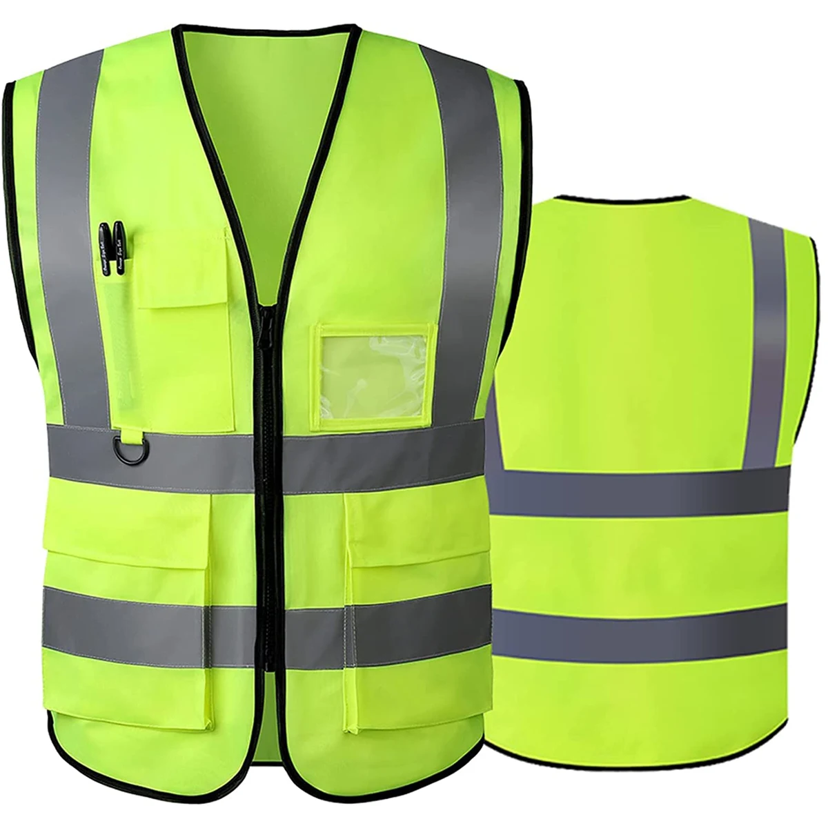 Adult Mesh Reflective Vest With Pocket Customize 1