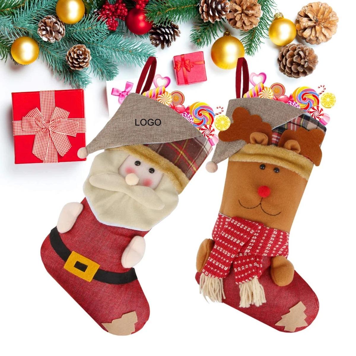Big Xmas Stockings Decoration 1