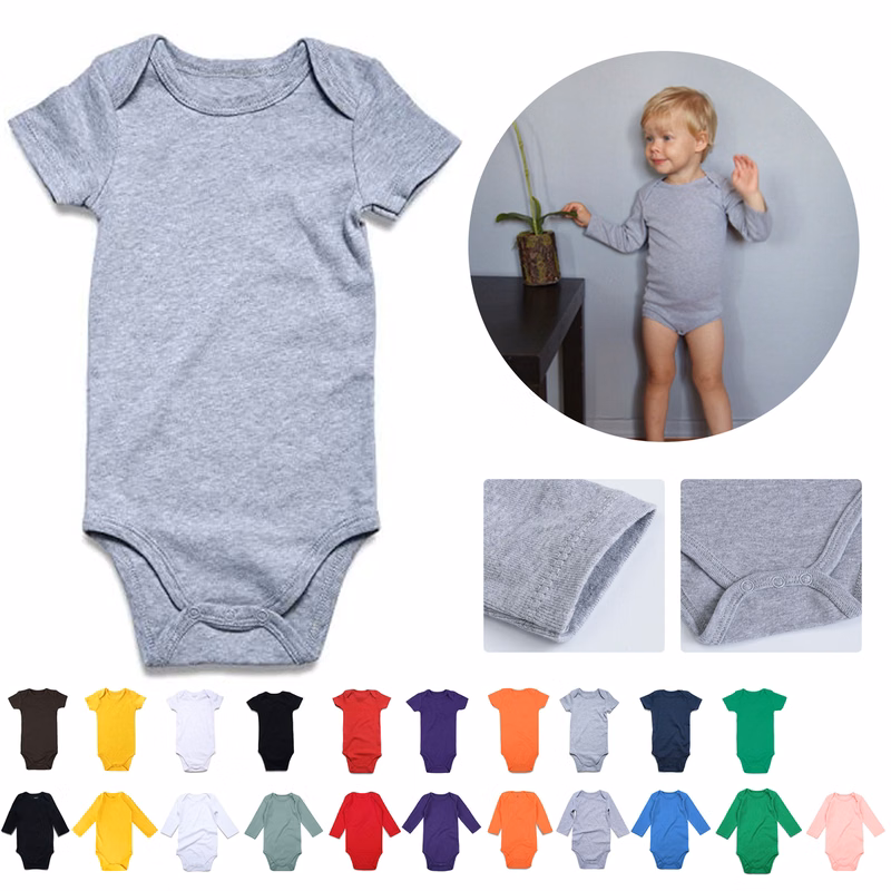 Unisex Solid Baby Bodysuit